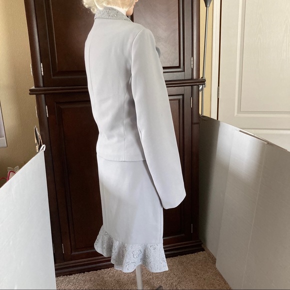 Vtg Emily Grey 2-pc Embroidered Beaded Plus Size16 - Picture 9 of 16